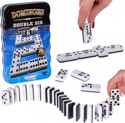 Woopie klasické domino – 28 kociek v kovovej škatuľke