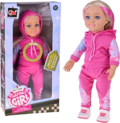 Bábika v teplákovej súprave 48 cm s dlhými blond vlasmi