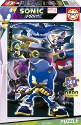Svietiace Puzzle Sonic Prime 300 Dielikov