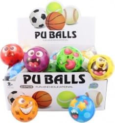 Molitanová loptička s tvárami 7 cm