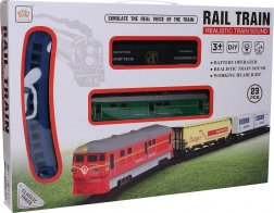 Vlaková trať s efektmi 106 × 106 cm