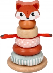 Veža s stohovaním s motívom líšky