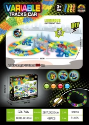 Závodná svietiaca autodráha VARIABLE, 165 dielov
