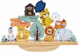 balančná hra safari z dreva pre deti 2+