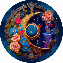 Drevené puzzle Kvetinový Mesiac 505 dielikov