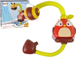 Kúpacia hračka sovička s rozprašovačom v tvare včielky