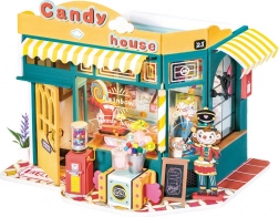 ROBOTIME ROLIFE cukráreň CANDY HOUSE – 3D miniatúrny domček DIY s LED osvetlením