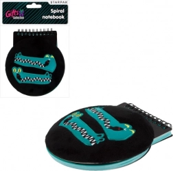 plyšový zápisník krokodíl