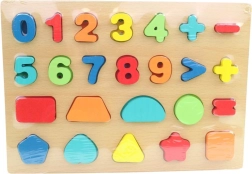 Drevená sada pre zábavnú matematiku 28 x 20 cm