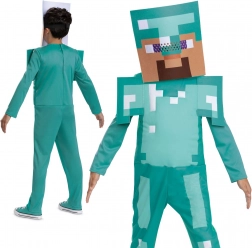 detský kostým Steve v diamantovom brnení Minecraft 127–136 cm (7–8 rokov)