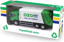 Kovové smetiarske auto s logom OZO