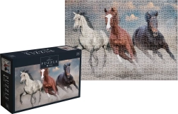 Puzzle Wild Horses: Tri divoké kone 1000 dielikov