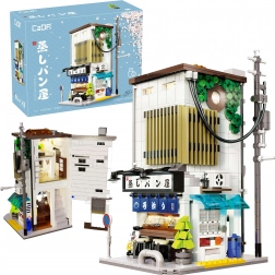 Stavebnica CaDA japonský obchod s parenými buchtičkami s LED osvetlením, 1108 dielov