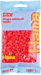 Červené zažehľovacie koráliky 1000 ks