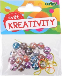 Farebné korálky na šnúrke