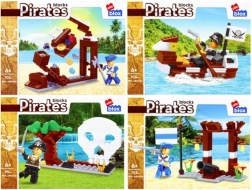 Stavebnica piráti s doplnkami – 4 varianty