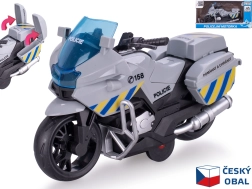 Policajná motorka s pohonom na spätný chod 16 cm