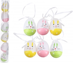 Dekoratívne plastové farebné vajíčka 6 cm