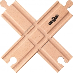 Železničné kríženie pre drevené vláčikodráhy