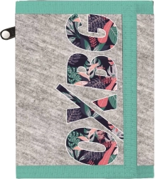 Textilná peňaženka OXY Grey Tropical so suchým zipsom