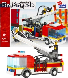 Stavebnica hasičské auto s výsuvným rebríkom 196 dielikov (6+)