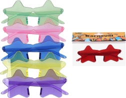 Karnevalové okuliare v tvare hviezdy – plastové