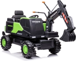 Detský elektrický bager Volvo zelený