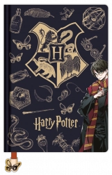 Harry Potter linajkovaný blok A5 Navy & Gold