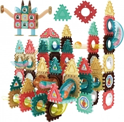 Magnetické stavebnice 3D WOOPIE – guľôčková dráha 128 dielov