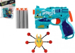 Penaová pištoľ s nábojmi a mimozemšťanom