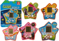 Vrecková elektronická hra tetris v tvare hviezdy – oranžová