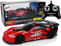 Športové auto R/C 1:24 Corvette C6.R červené s osvetlením