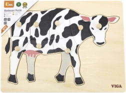 Drevená montessori vkladačka – krava VIGA