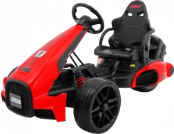 Elektrický detský gokart XR-1 červený s nastaviteľným volantom a športovým sedadlom