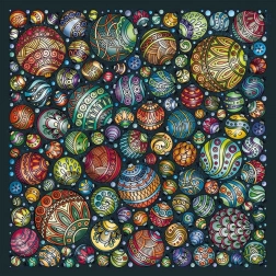 Štvorcové puzzle Palapeli – farebné guľôčky, 248 dielikov