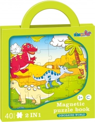 Magnetické puzzle dinosaury 2v1 – 40 dielikov