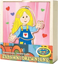 Obleč dievča – drevené puzzle