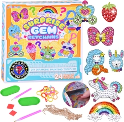 Kreatívny adventný kalendár – diamantové maľovanie a trblietavé prívesky pre deti