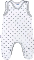 Detské dupačky New Baby Classic II sivé s hviezdičkami