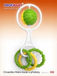 Retro hrkálka s príveskami