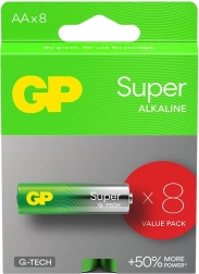 Alkalické batérie GP Super AA 8 ks
