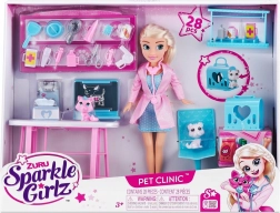 bábika SPARKLE GIRLZ veterinárna klinika – veľký herný set