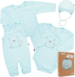 Dojenecká sada do pôrodnice New Baby Sweet Bear modrá, veľ. 62 (3–6 mesiacov)