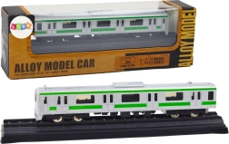 Kovový model železničného vozňa 1:48 – strieborný