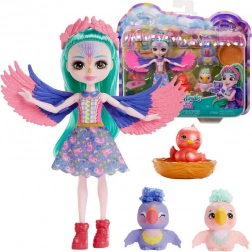 Enchantimals bábika Filia Finch a rodina papagájov