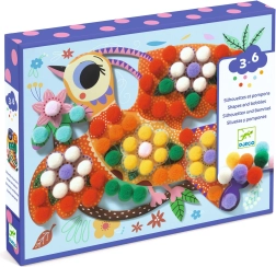 Koláže s bambulkami Ptáci DJECO