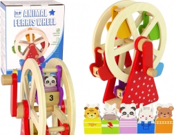 Drevené otočné ruské koleso so zvieratkami