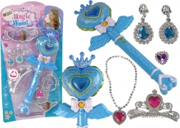 Interaktívna čarovná palička s projektorom modré príslušenstvo pre vílu