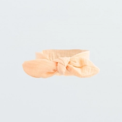 Mušelínová čelenka pre bábätko New Baby Leny Peach 3–6 mesiacov
