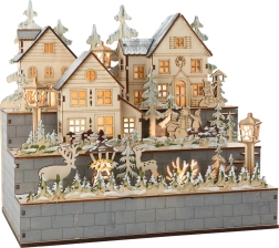 Small Foot drevená lampa Zimná Dedina